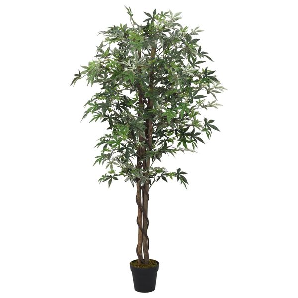 vidaXL Artificial Maple Tree Green Wood, Fabric, Plastic 59.1 in tall