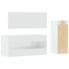 vidaXL Bathroom Furniture Set High Gloss White Engineered wood, Acrylic