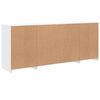 vidaXL Sideboard White Engineered wood, Glass Medium Sideboard
