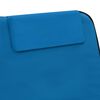 vidaXL Beach Chair Set of 2 Blue Polyester Standard Collapsible