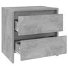 vidaXL Bedside Cabinet Concrete Grey Engineered Wood Small