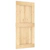 vidaXL Sliding Door with Hardware Set 37.4x82.7" Solid Wood Pine