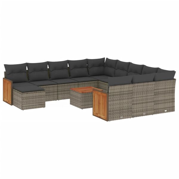 vidaXL Garden Sofa Set Gray