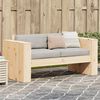 vidaXL Garden Sofa Brown Solid Pine Wood 2-Seater Durable Garden Sofa