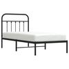 vidaXL Bed Frame Black Powder-Coated Steel Twin Industrial Bed Frame