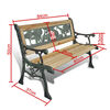 vidaXL Garden Bench Bronze and Wood Wood and Iron 33.1 in