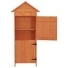 vidaXL Patio Storage Cabinet Brown 16.7"x25.2"x74.8"