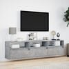 vidaXL TV Wall Cabinet Concrete Grey Engineered Wood Large