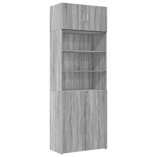 vidaXL Storage Cabinet Gray Sonoma Engineered Wood Tall Storage Cabinet