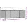 vidaXL Dog Cage Grey Galvanized Steel 13.1 x 6.6 x 6.6 ft Durable