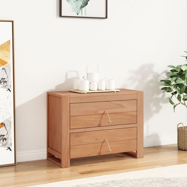 vidaXL Sideboard Teak Solid Teak Wood Medium Sideboard Rectangular
