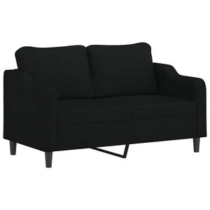 vidaXL 2-seater Sofa Black Fabric (100% polyester), metal, textilene