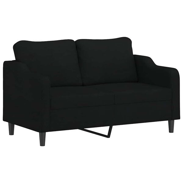 vidaXL 2-seater Sofa Black Fabric (100% polyester), metal, textilene