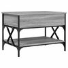 vidaXL Coffee Table Grey Sonoma Engineered wood, Metal Medium