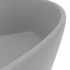 vidaXL Luxury Wash Basin with Overflow Matt Light Grey 14.2x5.1" Ceramic