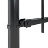vidaXL Garden Fence with Hoop Top Steel 561.4"x23.6" Black