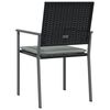 vidaXL Garden Chair Set of 4 Black