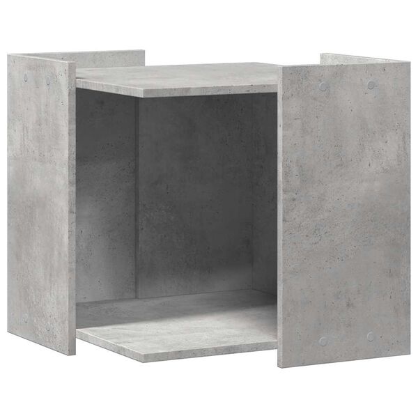 vidaXL Cat Litter Box Enclosure Concrete grey Engineered wood Compact