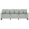 vidaXL 3-Seater Sofa Light Grey Velvet (100% polyester), metal, textilene