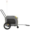 vidaXL Pet Bike Trailer Yellow and Grey Oxford fabric, iron, PVC Medium