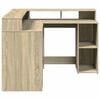 vidaXL Desk Sonoma Oak Engineered Wood L-shaped Desk Rectangular