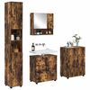 vidaXL Bathroom Furniture Set 4 pcs Smoked Oak Engineered wood & Metal