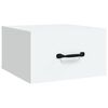 vidaXL Wall-mounted Bedside Cabinet Set of 2 White Engineered wood Small