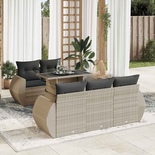 vidaXL Garden Sofa Set Light Grey, Dark Grey