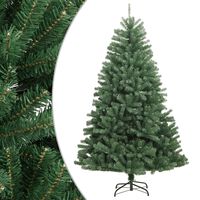 vidaXL Artificial Hinged Christmas Tree with Stand Green 59.1"