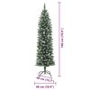 vidaXL Artificial Slim Christmas Tree Green and White 70.87 in
