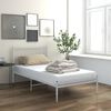 vidaXL Bed Frame White Powder-coated metal Single Durable Bed Frame