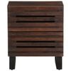 vidaXL Bedside Cabinet Brown Solid mango wood, engineered wood, steel