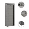 vidaXL Shoe Cabinet Gray Powder-coated tubes and non-woven fabric Medium