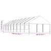 vidaXL Gazebo with Roof White 58.5'x19.3'x12.3' Polyethylene