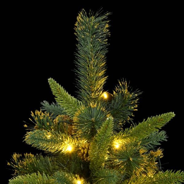 vidaXL Artificial Hinged Christmas Tree 300 LEDs 82.7"