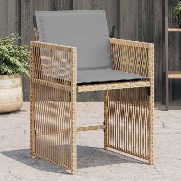 vidaXL Garden Chair Set of 4 Mix beige