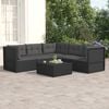 vidaXL Garden Lounge Set Black