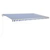 vidaXL Retractable Awning Blue and White