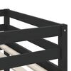 vidaXL Kids'Loft Bed Black Solid Pine Wood Twin Kids'Loft Bed