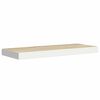 vidaXL Wall Shelf Set of 2 Oak and white Honeycomb MDF 23.6x9.3x1.5 in