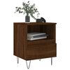 vidaXL Bedside Cabinet Brown Oak Engineered wood, Metal Medium