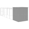 vidaXL Dog House Light Grey Galvanized Steel 65 x 259.3 x 71.3 in