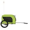 vidaXL Pet Bike Trailer Green Iron Fits small to medium-sized dogs