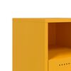 vidaXL Bedside Cabinet Set of 2 Mustard Yellow Cold-rolled steel