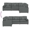 vidaXL Modular Sofa with Cushions Fabric Dark Gray