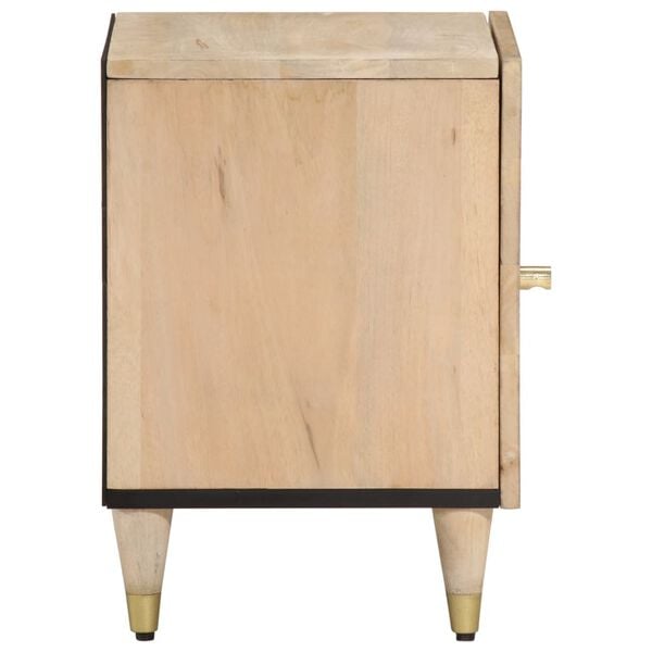vidaXL Bedside Cabinet Bleached Natural