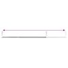 vidaXL Curtain Rail White and Silver Aluminum, Plastic