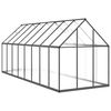 vidaXL Greenhouse Anthracite and clear Aluminum, polycarbonate Large