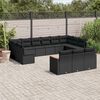vidaXL Garden Sofa Set Black