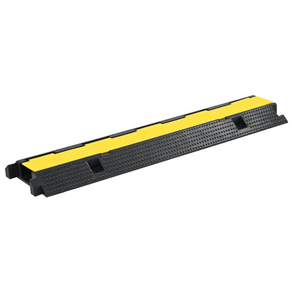 vidaXL Cable Protector Ramps 2 pcs 1 Channel Rubber 39.4 "